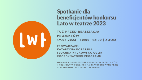 Spotkanie online dla beneficjentów